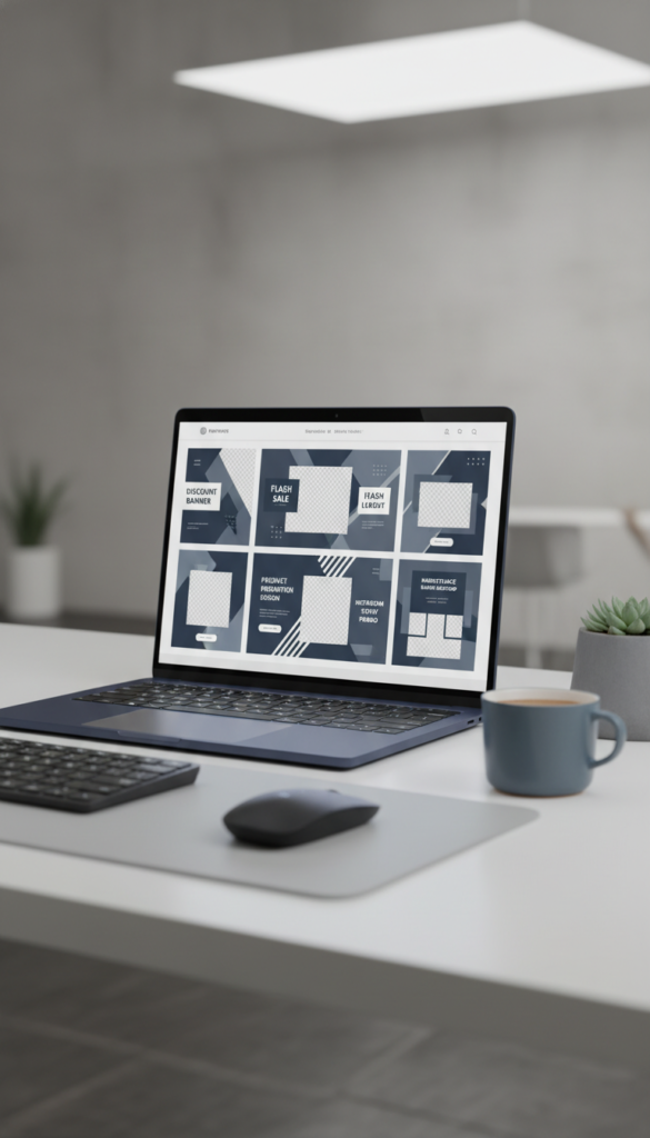 Template promosi siap pakai untuk desain banner dan konten marketing digital