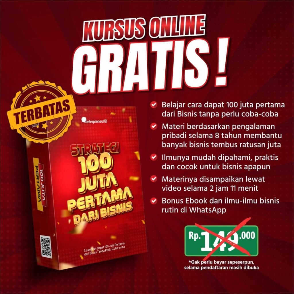 Banner strategi 100 juta pertama untuk bisnis Anda