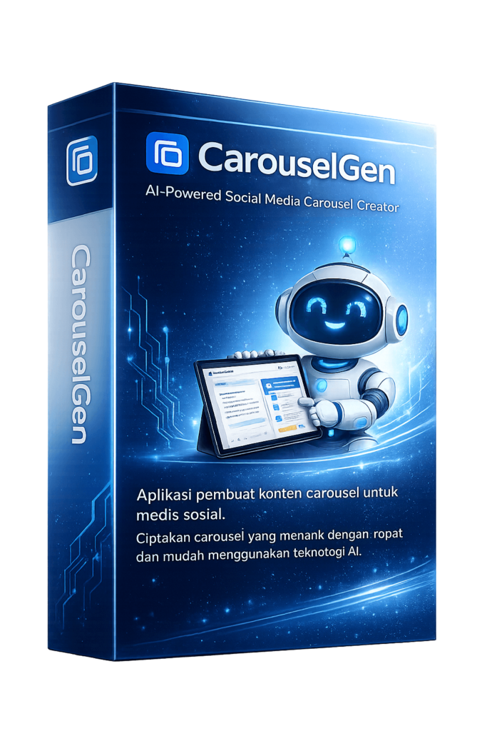 CarouselGen AI pembuat konten carousel untuk Instagram dan social media marketing