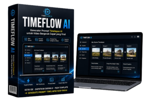 TimeFlow AI review tool AI untuk membuat konsep video timelapse dengan prompt, narasi, caption, dan hashtag