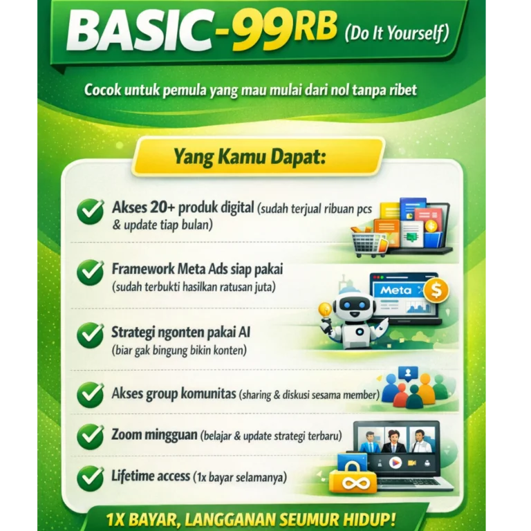 Review ADC paket basic affiliate marketing 99rb untuk pemula dengan akses lifetime dan strategi meta ads