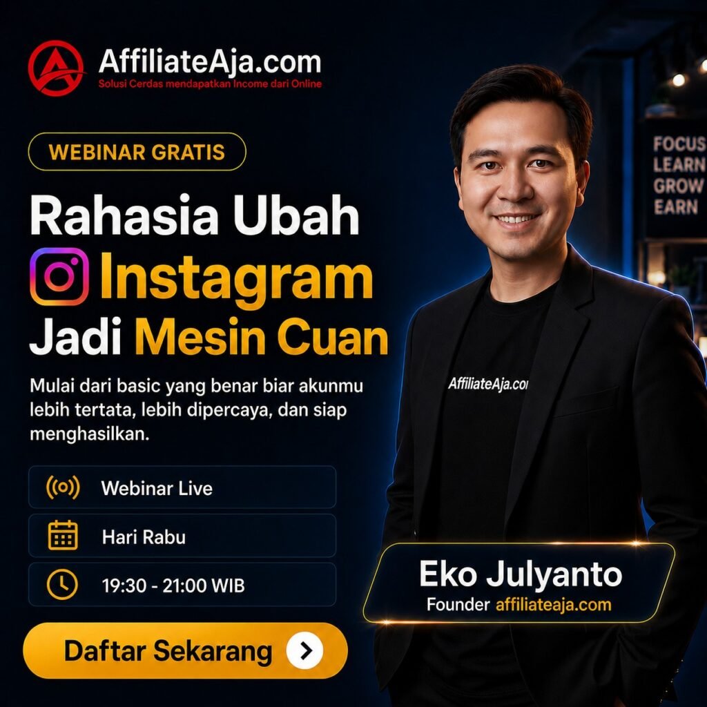 FREE webinar cuan dari Instagram