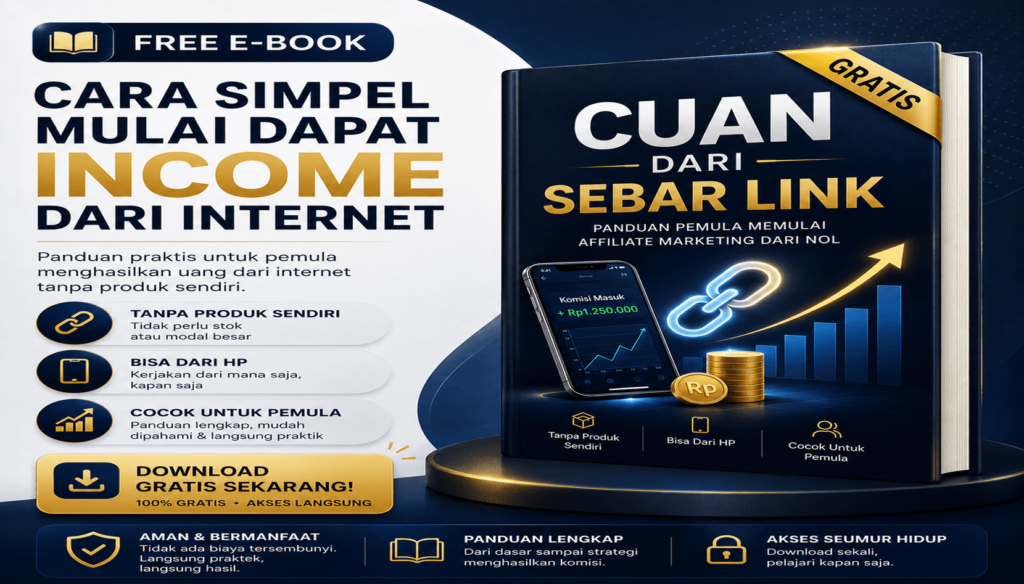 Banner ebook gratis dari sebar link