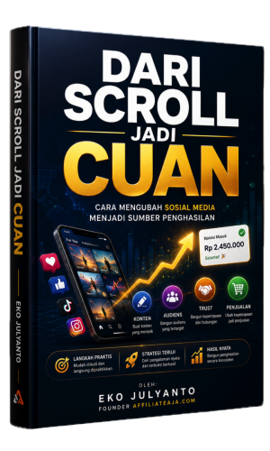 Review Ebook Dari Scroll Jadi Cuan sebagai panduan belajar mengubah aktivitas scroll media sosial menjadi peluang cuan digital